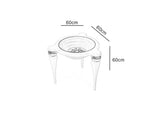 Load image into Gallery viewer, Round Center Table With Tempered Glass Top - White Gold