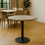 Load image into Gallery viewer, Round Dining Table Space-Saving Design with Metal Base for Living Room, Restaurant, Café