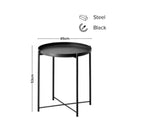 Load image into Gallery viewer, Round Folding Tray Table with Electrostatic Plated Metal Stand-GCC Home Center