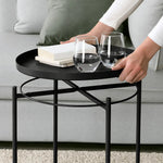 Load image into Gallery viewer, Round Folding Tray Table with Electrostatic Plated Metal Stand-GCC Home Center