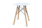 Load image into Gallery viewer, Mahmayi TJ HYT08 60DIA Round Pantry Table - Quad Leg base - Versatile for Home Office, Bistro, Balcony, Lawn, and Breakfast Nook - Fits Any Urban Decor Theme, Sturdy & Easy to Clean- Black(60cm)