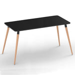 Load image into Gallery viewer, Mahmayi TJ HYT08 60DIA Round Pantry Table - Quad Leg base - Versatile for Home Office, Bistro, Balcony, Lawn, and Breakfast Nook - Fits Any Urban Decor Theme, Sturdy & Easy to Clean- Black(60cm)