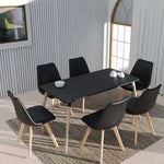 Load image into Gallery viewer, Mahmayi TJ HYT08 60DIA Round Pantry Table - Quad Leg base - Versatile for Home Office, Bistro, Balcony, Lawn, and Breakfast Nook - Fits Any Urban Decor Theme, Sturdy & Easy to Clean- Black(60cm)