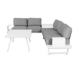 Load image into Gallery viewer, Ryan Metal 5 Person Outdoor Seating Set , Aluminium Frame | Cushions Included