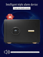 Load image into Gallery viewer, Safe Box with Biometric Fingerprint Lock A4 Document Size Safety Deposit Box for Home Office Shop Brown