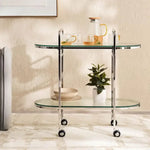 Load image into Gallery viewer, Serving Trolley, Glass & Stainless Steel ā Silver