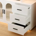 Load image into Gallery viewer, Sideboard Buffet Cabinet with Storage, LED Lights & Charging Station (100 x 40 x 80 cm)
