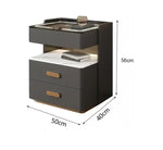 Load image into Gallery viewer, Smart Bedside Cabinet with LED Mirror, Wireless Charging & BT Speaker-GCC Home Center