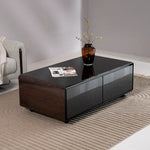Load image into Gallery viewer, Smart Coffee Table with Built-in Fridge, Wireless Charging & Bluetooth Speaker β Wooden/Brown Finish