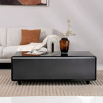 Load image into Gallery viewer, Smart Coffee Table with Built-in Fridge, Wireless Charging & Bluetooth Speaker β Wooden/Brown Finish