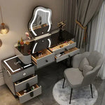Load image into Gallery viewer, Smart Dressing Table Vanity Makeup Desk Set with Tri-Color LED Mirror-GCC Home Center