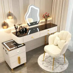 Load image into Gallery viewer, Smart Dressing Table Vanity Makeup Desk Set with Tri-Color LED Mirror-GCC Home Center