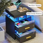 Load image into Gallery viewer, Smart LED Nightstand with Charging Station (45 x 40 x 60 cm)