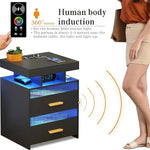 Load image into Gallery viewer, Smart LED Nightstand with Charging Station (45 x 40 x 60 cm)