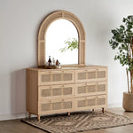 Load image into Gallery viewer, Solid Wood 6-Drawer Dresser With Mirror, Luxury Dressing Table For Organized Storage-GCC Home Center