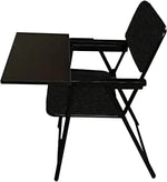 Load image into Gallery viewer, Spacecrafts Folding Cushion Study Chair with Writing Pad | Space Saving and Adjustable | Desk Chair | Black