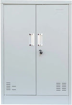 Load image into Gallery viewer, Steel Shoe Rack With Doors - Grey