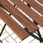 Load image into Gallery viewer, Table + 2 Chairs, Outdoor, Black/Light Brown Stained