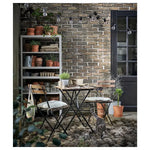 Load image into Gallery viewer, Table + 2 Chairs, Outdoor, Black/Light Brown Stained