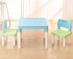 Load image into Gallery viewer, Table and Chair Set, 3 Piece Plastic Easy Clean- Suitable for Reading, Drawing, Snack Time, Arts Crafts, Preschool and More