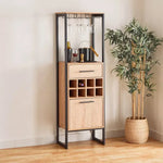 Load image into Gallery viewer, Tall Modern Bar Cabinet With 1 Drawer And 8 Shelves