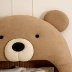 Load image into Gallery viewer, Teddy Kids Upholstered Bed ā Modern Fabric Bed with Pouffe