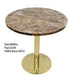 Load image into Gallery viewer, Tempered Glass Dining Table with SS Gold Base
