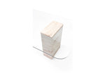 Load image into Gallery viewer, Travertine & Glass Dining Table - Latte