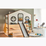Load image into Gallery viewer, Treehouse LED Play Twin Bed with Slide and Hammock - 90x200 cm-GCC Home Center