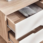 Load image into Gallery viewer, Troya Nightstand – 2 Drawer (White Natural Finish)