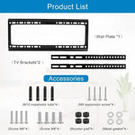 Load image into Gallery viewer, TV Wall Mount 26-65 Inches Ultra Strong Slim Fixed TV Bracket Heavy Duty Ultra Super Strong 50KG TV Wall Mount with Wall Fixing Kit for Flat Curved Screen TV LED LCD OLED and Plasma 50Kg