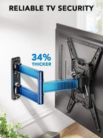 Load image into Gallery viewer, TV Wall Mount for Most 26-60 inch TVs, Full Motion with Swivel ±90°, Tilt +5~-15° & Extension, Single Stud Bracket Holds up to 35 kg, Max VESA 400x400mm