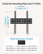 Load image into Gallery viewer, TV Wall Mount, Tilting TV Bracket for Most 26-60 Inch LED LCD OLED Flat/Curved TVs, Low Profile Save Spacing, Fits 12" to 16" Stud, Max VESA 400x400mm up to 99 LBS, MU0007