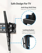 Load image into Gallery viewer, TV Wall Mount, Tilting TV Bracket for Most 26-60 Inch LED LCD OLED Flat/Curved TVs, Low Profile Save Spacing, Fits 12" to 16" Stud, Max VESA 400x400mm up to 99 LBS, MU0007