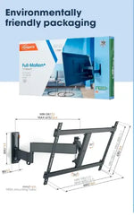 Load image into Gallery viewer, TVM 3645 Swivel TV Wall Mount Bracket for 40-77 Inch TVs, Holds TVs Up To Max. 35 kg, Swivels Up To 180° Full Motion TV Mount Max. VESA 600x400, Universal Compatibility