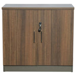 Load image into Gallery viewer, Two Door Office Cupboard With Two Shelves For Organized Storage - Brown-GCC Home Center