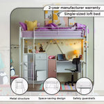 Load image into Gallery viewer, Vanilla Metal Single Loft Bed - 90x200 cm-GCC Home Center