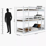 Load image into Gallery viewer, Vanilla Single Triple Bunk Bed - 90x200 cm-GCC Home Center