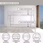 Load image into Gallery viewer, Vanilla Twin Bunk Bed - 90x200 and 140x200 cm-GCC Home Center