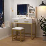 Load image into Gallery viewer, Vanity Desk Chair Set with Mirror-GCC Home Center