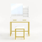 Load image into Gallery viewer, Vanity Desk Chair Set with Mirror-GCC Home Center