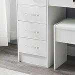 Load image into Gallery viewer, Vanity Table Set with LED Lighted Mirror, Makeup Vanity Dressing Table with 5 Drawers, Storage Shelves-GCC Home Center