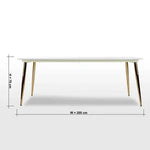 Load image into Gallery viewer, Victoria Marble finish dining Table with Golden Legs-GCC Home Center