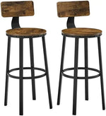 Load image into Gallery viewer, Vintage Style Rustic Brown Bar Chairs - Set of 2-GCC Home Center