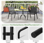 Load image into Gallery viewer, Vital Outdoor Patio Bistro Set – Black Wicker Chairs & Round Table for Elegant and Comfortable Small Space Dining, Relaxation, and Outdoor Enjoyment (VI-DNS-13)