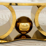 Load image into Gallery viewer, White & Gold Modern Coffee Table