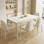 Load image into Gallery viewer, Whitewood Modern Slate Rectangle Dining Table Set with Four Legs and Solid Back Chairs , For 4 , Table & Chair(s), 5 Piece Set, Orange-GCC Home Center