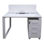 Load image into Gallery viewer, Work Station for two (x2) Matt White Color