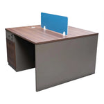 Load image into Gallery viewer, Workstation For Two People (x2) with Side Drawers - Brown-GCC Home Center