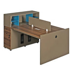Load image into Gallery viewer, Workstation For Two People (x2) with Side Drawers - Brown-GCC Home Center